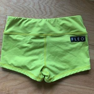 Small Neon Yellow FLEO Original Shorts